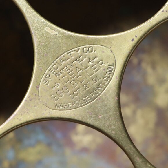 Antique Brass Specialty Co. Ideal Egg Boiler Cooker 1891 Patented 19th Century - Picture 3 of 11